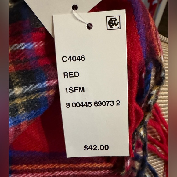 NWT Steve Madden Classic Mid-Weight Plaid Scarf/Muffler - Picture 6 of 7